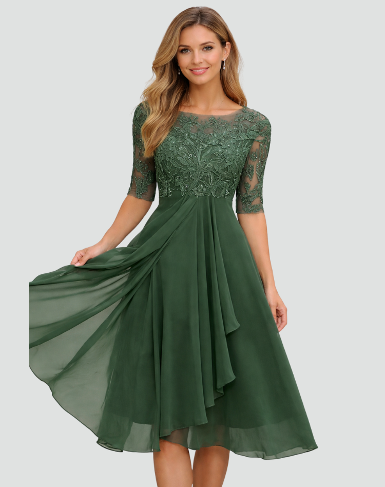 Women's Embroidered Midi Dress