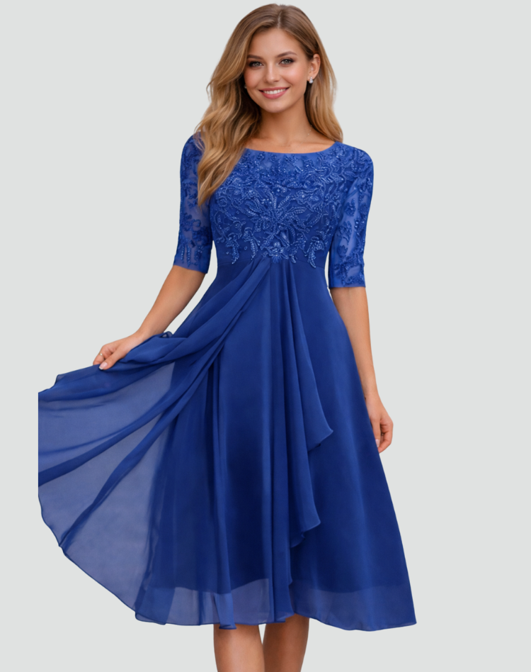 Women's Embroidered Midi Dress