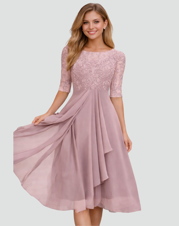 Women's Embroidered Midi Dress