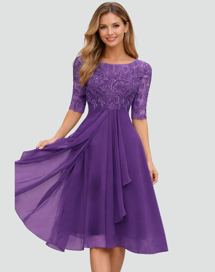 Women's Embroidered Midi Dress