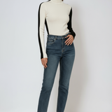 Women's Ribbed Turtleneck Knit Top