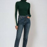 Women's Ribbed Turtleneck Knit Top