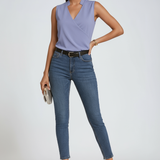 Women's Sleeveless V-Neck Blouse