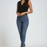 Women's Sleeveless V-Neck Blouse