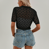 Women's Crochet Knit Cardigan