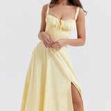 Floral Corset Midi Dress with Adjustable Straps