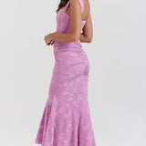 Women's Ruched Mermaid Midi Dress
