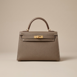 White Faux Leather Top Handle Handbag