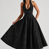 Women's Halter Neck Midi Dress
