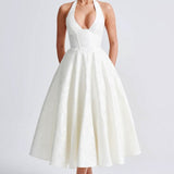 Women's Halter Neck Midi Dress