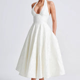 Women's Halter Neck Midi Dress