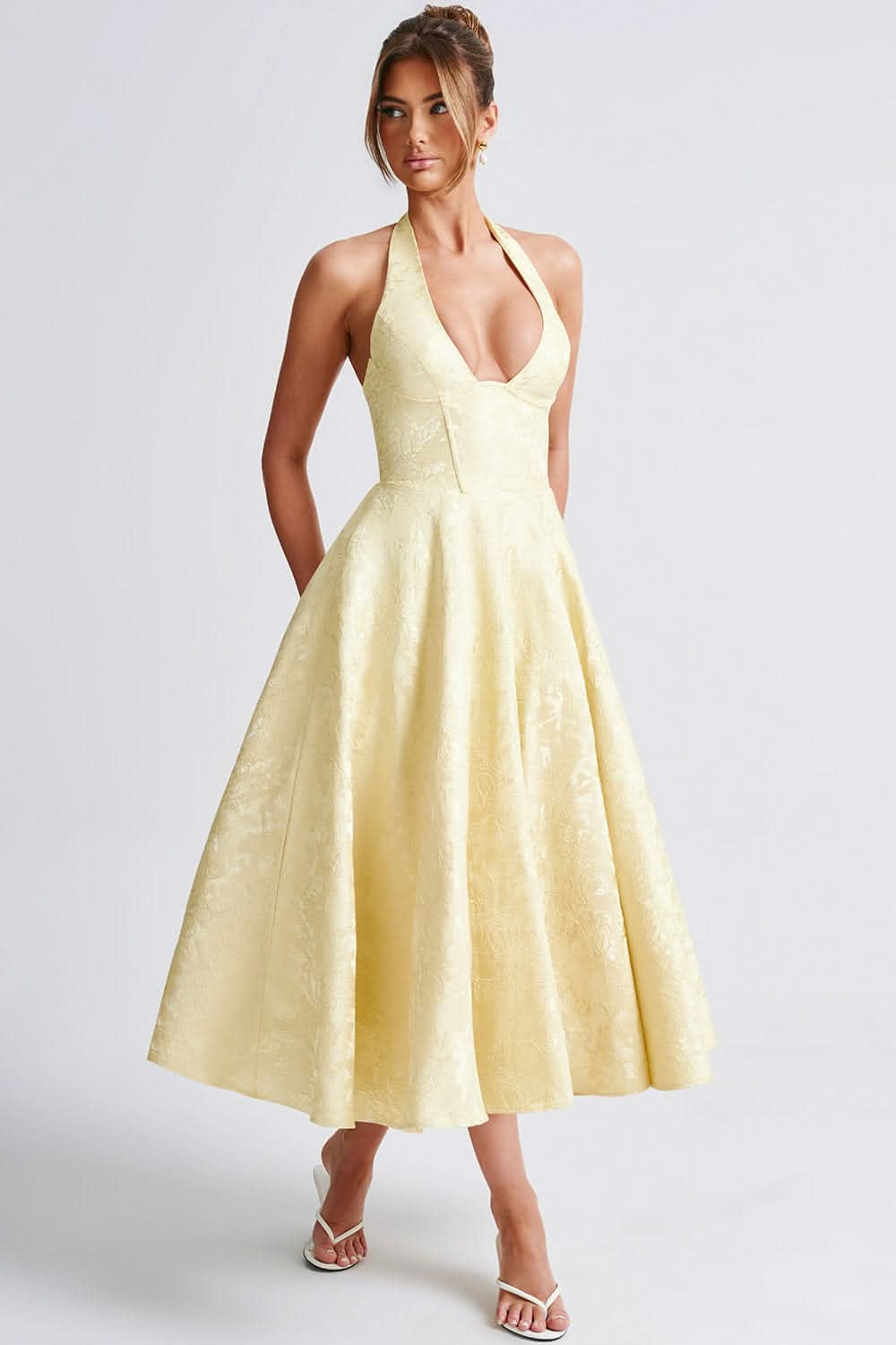 Women's Halter Neck Midi Dress