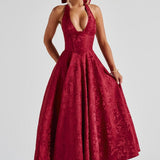 Women's Halter Neck Midi Dress