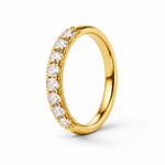 Eternity Ring Gold Tone Clear Stones