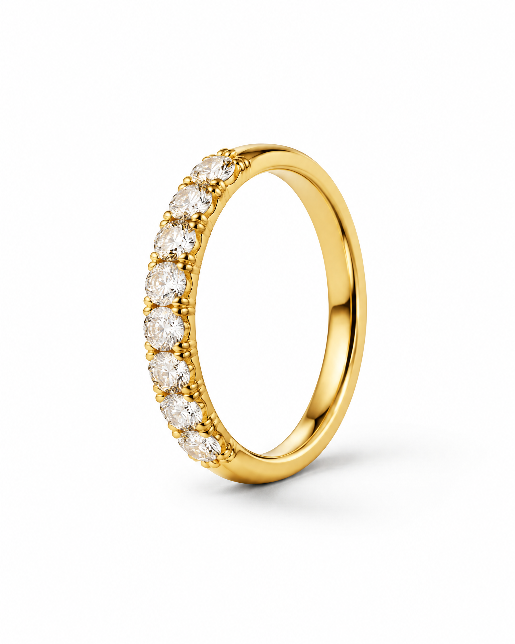 Eternity Ring Gold Tone Clear Stones