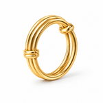 Trinity Ring Gold Tone Three Linked Bands