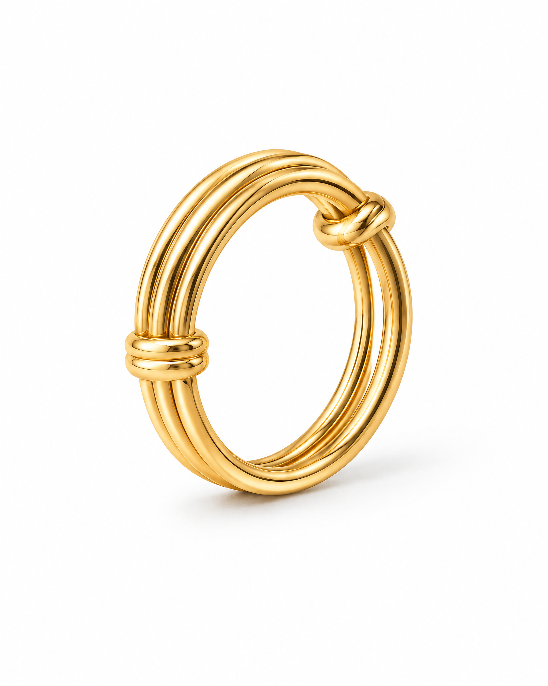 Trinity Ring Gold Tone Three Linked Bands