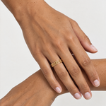 Trinity Ring Gold Tone Three Linked Bands