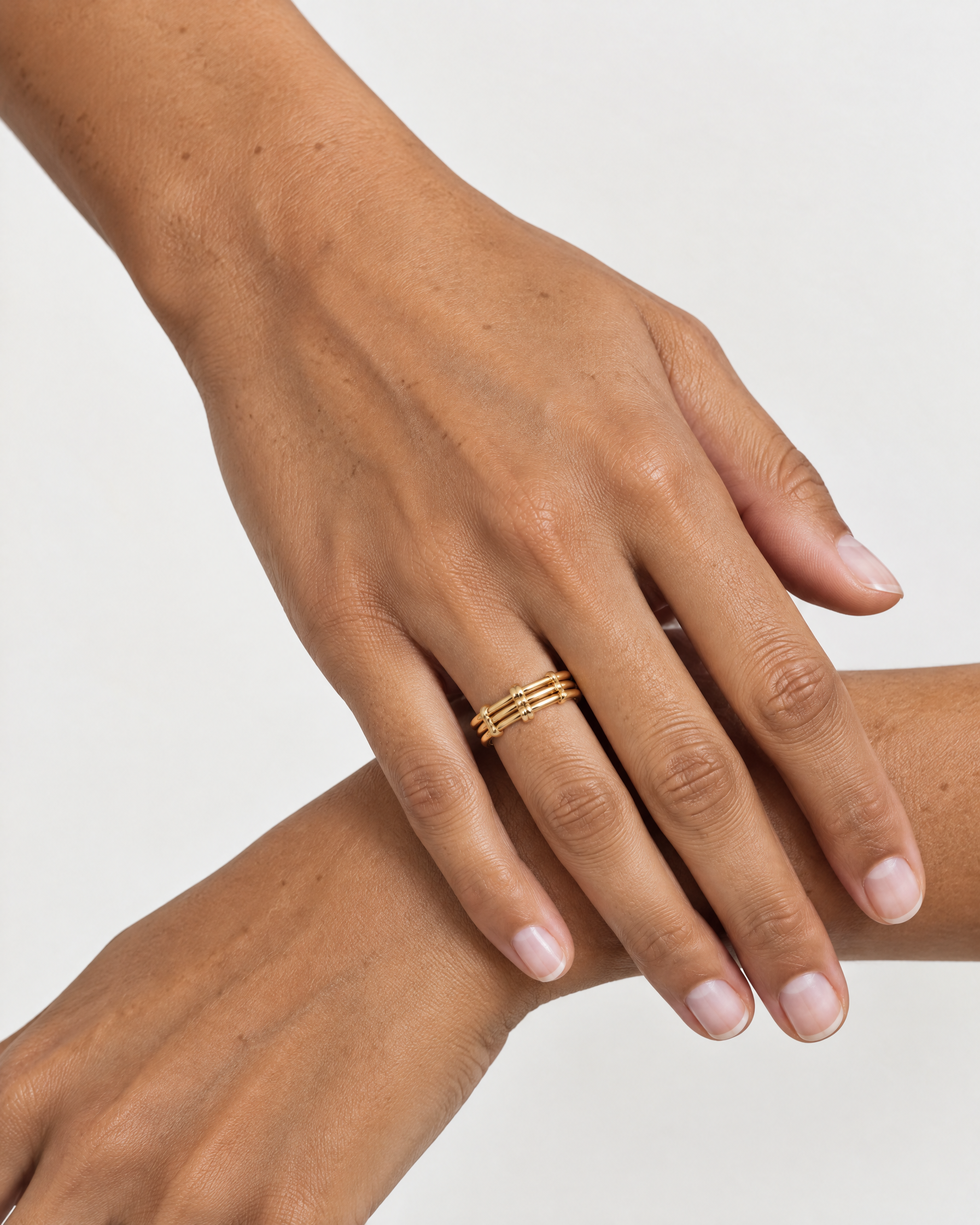 Trinity Ring Gold Tone Three Linked Bands