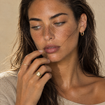 Chunky Ring Gold Tone Wide Mirror Band