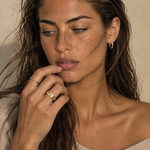 Star Ring Gold Tone Engraved Band