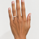Pearl Ring Gold Tone Five Pearls
