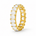 Eternity Ring Gold Tone Cut Stones
