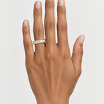 Eternity Ring Gold Tone Cut Stones