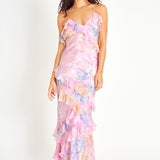 Women's Floral Tiered Maxi Dress