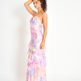 Women's Floral Tiered Maxi Dress