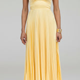 Women's Pleated V-Neck Midi Dress