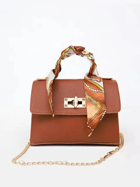 Women's Scarf Handle Crossbody Bag
