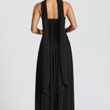 Women's Strapless High Slit Maxi Dress