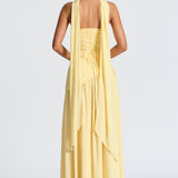 Women's Strapless High Slit Maxi Dress
