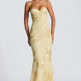 Women's Strapless Floral Maxi Dress