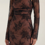 Women's Floral Mesh Midi Dress