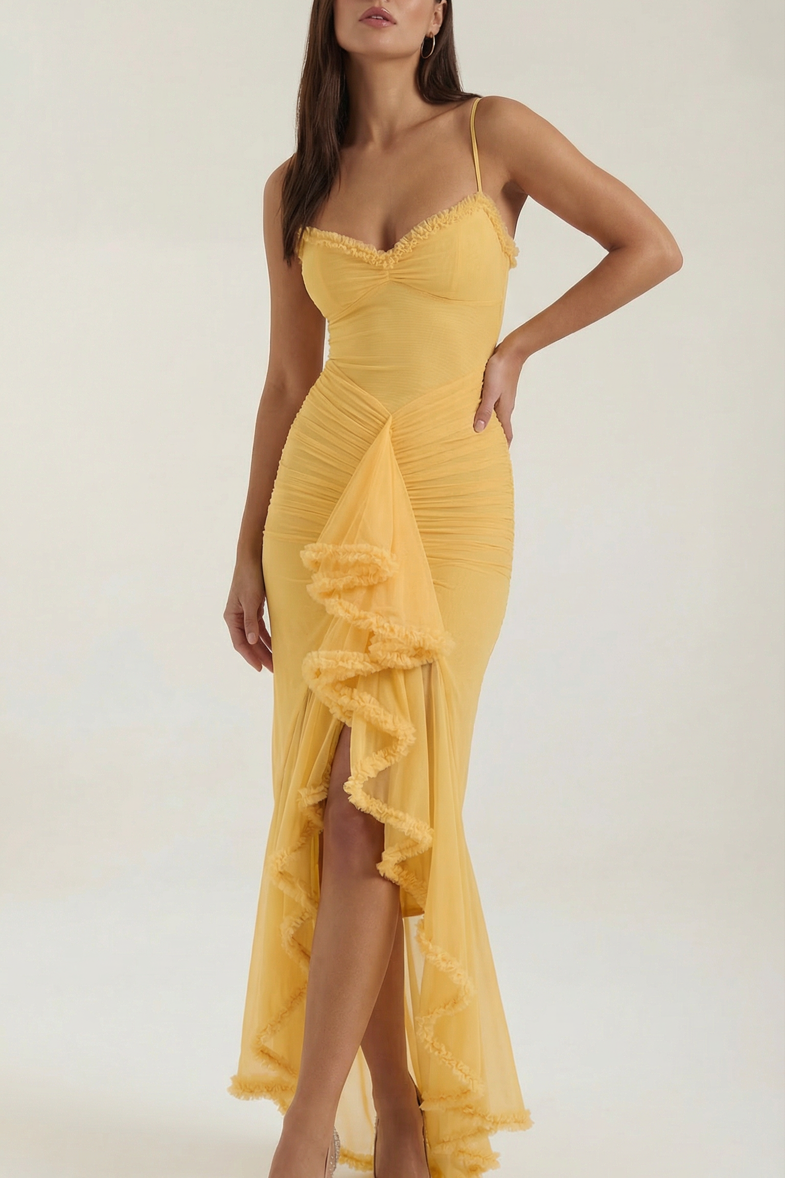 Women's Ruffle Hem Maxi Dress