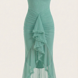 Women's Ruffle Hem Maxi Dress