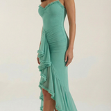 Women's Ruffle Hem Maxi Dress