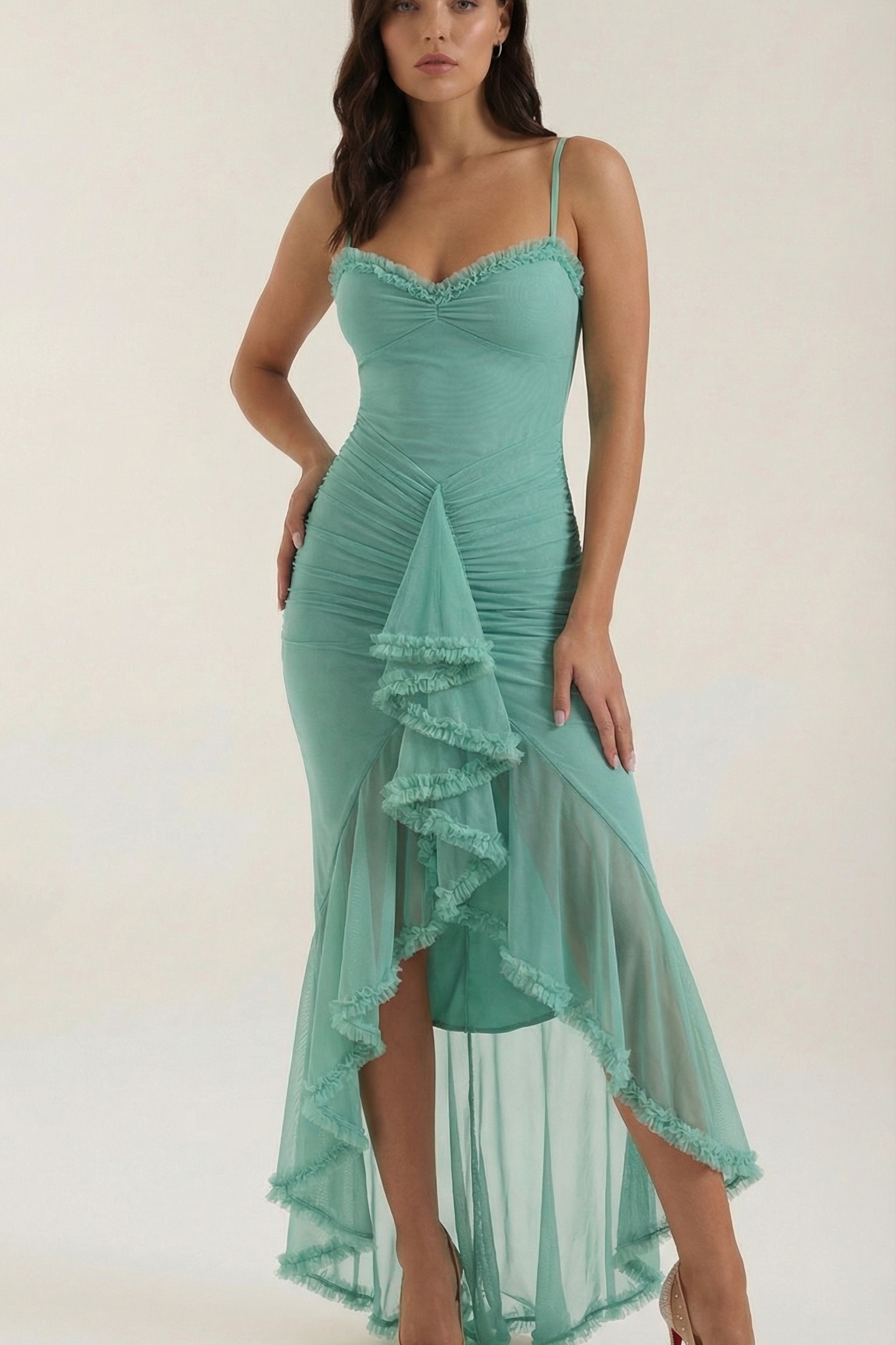 Women's Ruffle Hem Maxi Dress