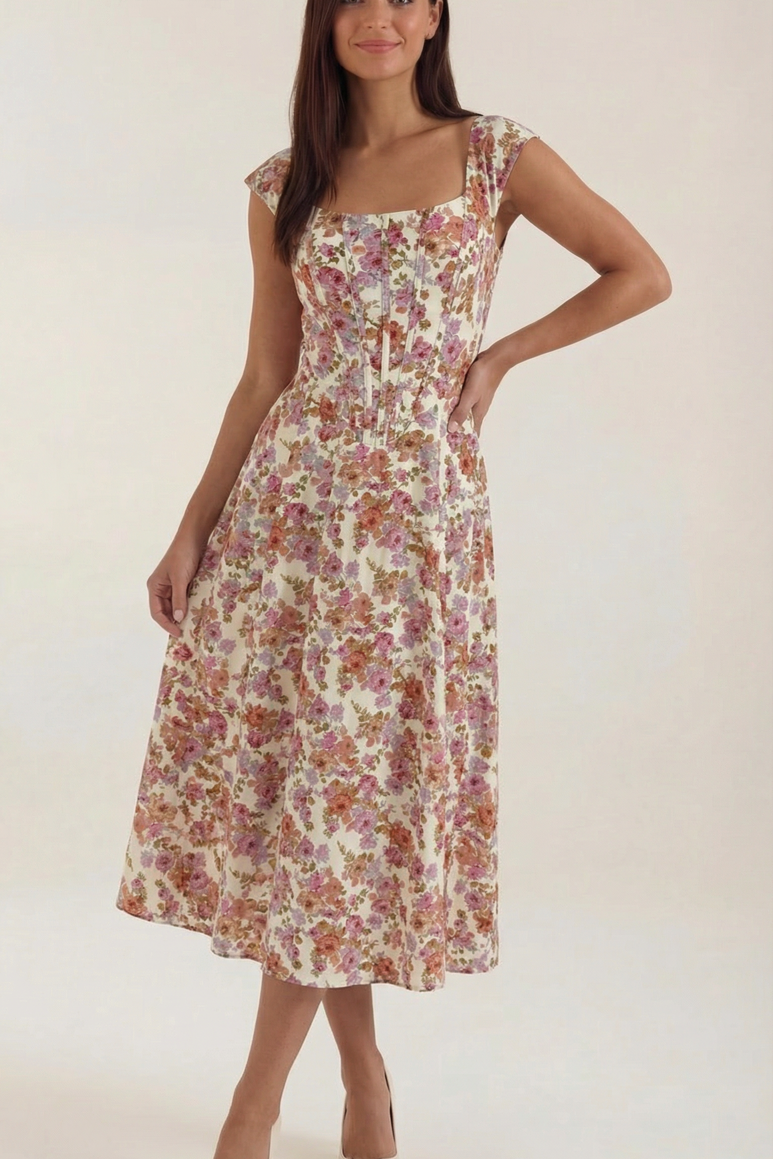 Women's Floral Midi Dress