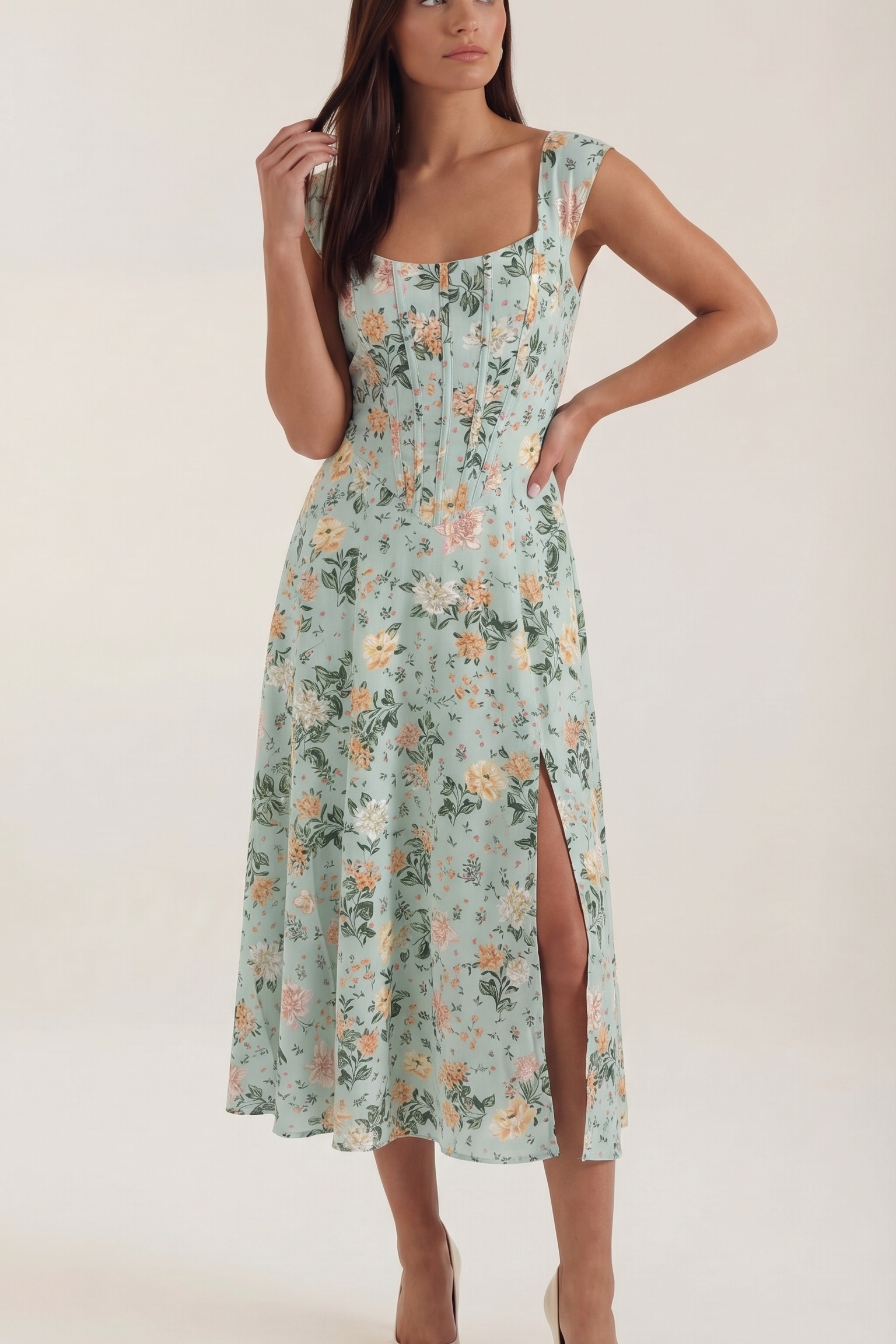 Women's Floral Midi Dress