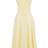 Floral Corset Midi Dress with Adjustable Straps