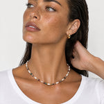 Beaded Necklace Faux Pearl and Colour Mix