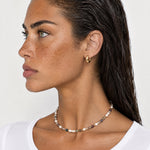 Beaded Necklace Faux Pearl and Colour Mix