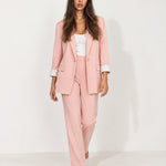Pink Trouser Suit Two Piece Blazer and Trousers