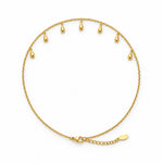 Charm Necklace Gold Tone Dainty Teardrop Drops