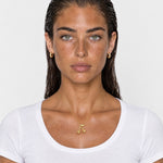 Cherry Necklace Gold Tone Pendant on Chain - Gold