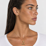 Cherry Necklace Gold Tone Pendant on Chain