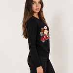 Black Christmas Jumper Dog Scooter Sequin